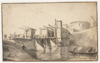 P+ 012
<br/>
Stadswal met brug
<br/>
<em>Weenix, Jan Baptist (1621-1659)</em>
